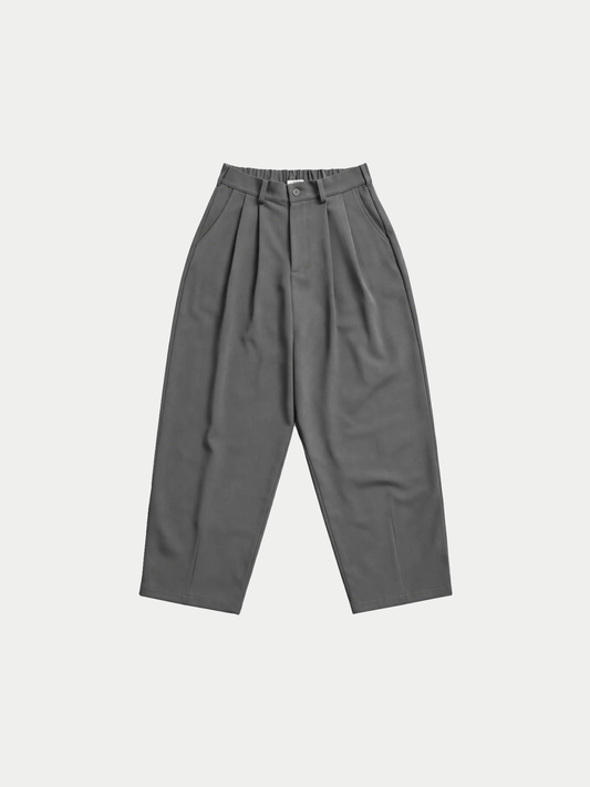 PLEATED PANTS - GREY