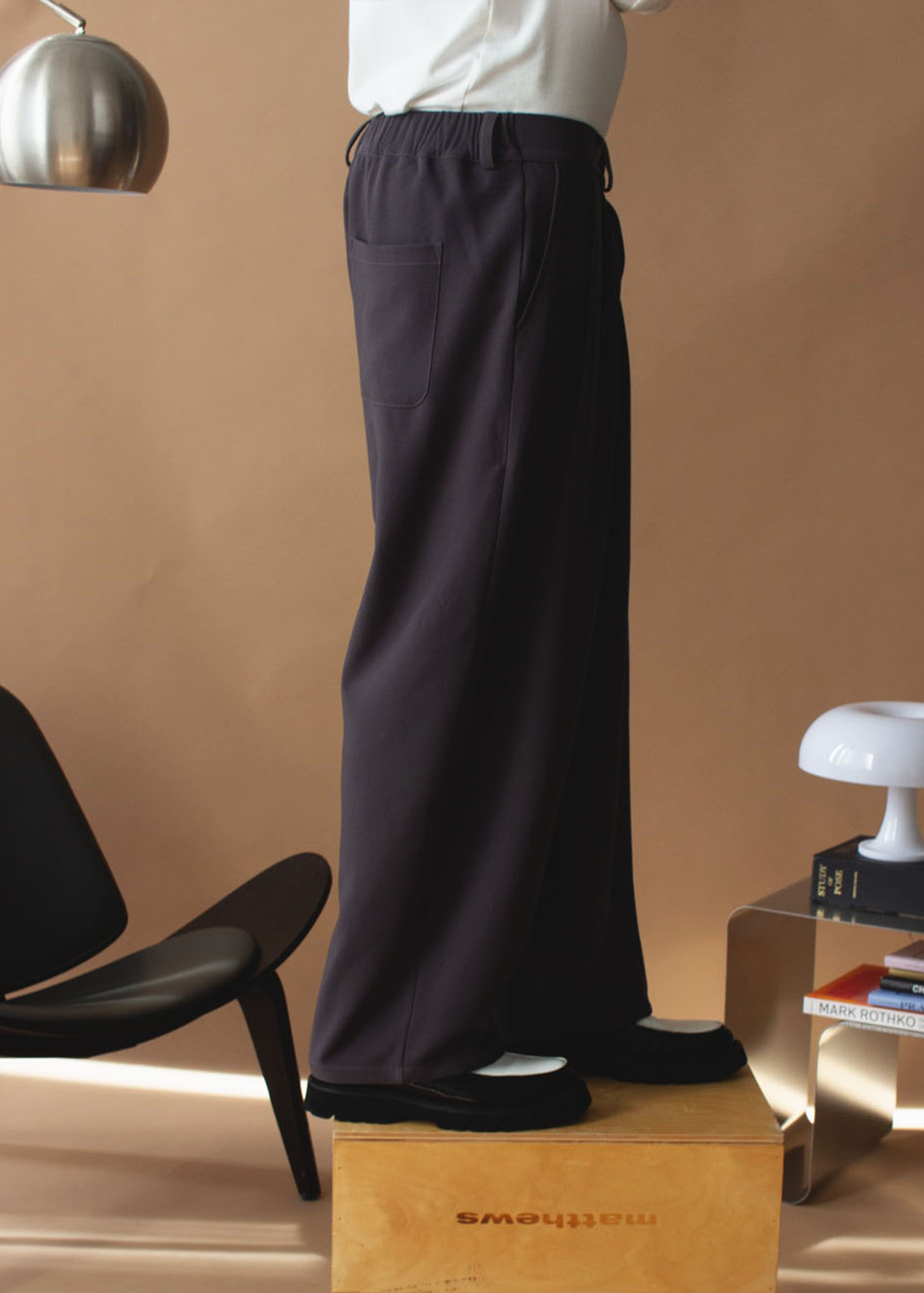 PLEATED PANTS - GREY