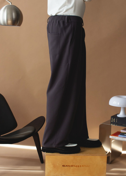 PLEATED PANTS - GREY