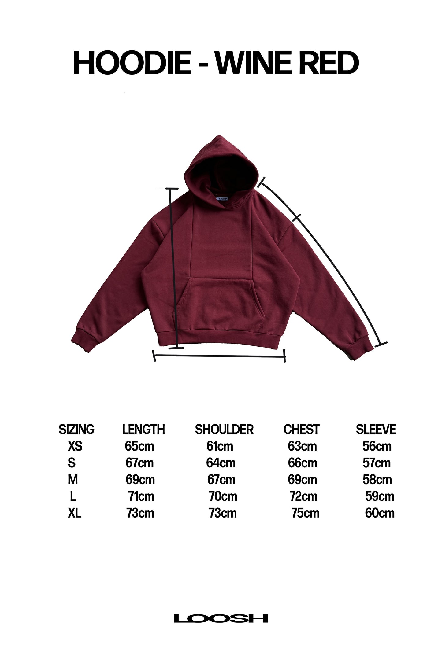 COMFY HOODIE - WINE RED