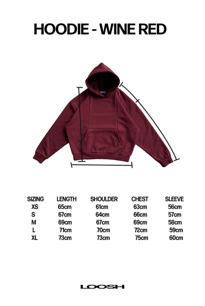 COMFY HOODIE - WINE RED
